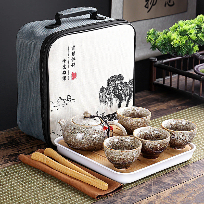 With Travelling Bag 4 Cups Kung Fu Tea Set