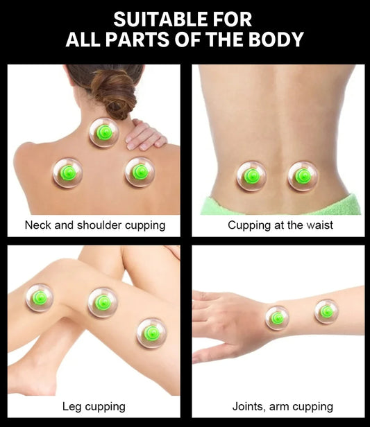 6Pcs Vacuum Cupping Sets with Pumping Gun