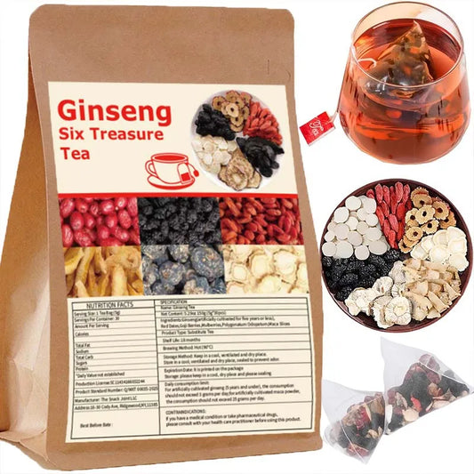 30 bags of Ginseng Six Treasures Tea - Nourishing Kidney Health