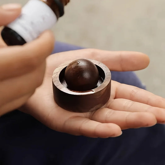 Car & Home Essential Oil Diffuser - Made of Wood Mini Cute Natural Fragrance Diffuser Suitable for Bedroom Living Room Bathroom